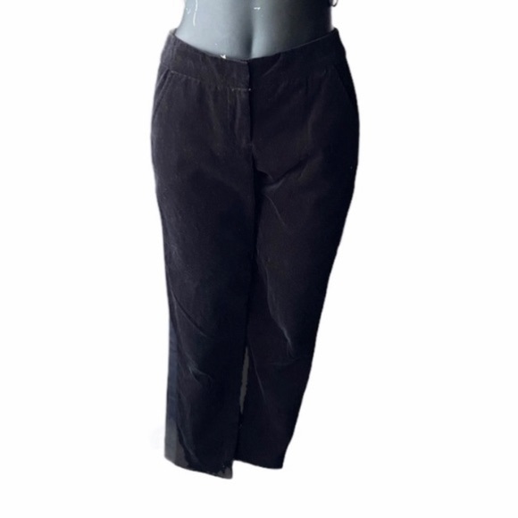 Trina Turk Velvet Tuxedo Cropped Pants in Black - Picture 1 of 10